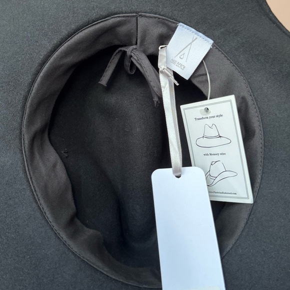 NWT Nikki Beach Astrid Wool Western Hat in Black One Size - Picture 9 of 11